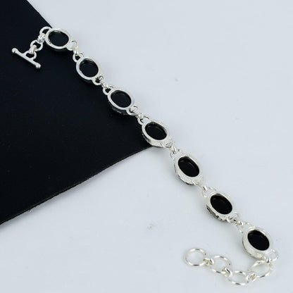 Black Onyx Gemstone Bracelet