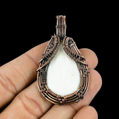 White Scolecite Gemstone Pendant