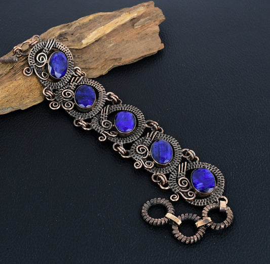 Blue Sapphire Gemstone Bracelet