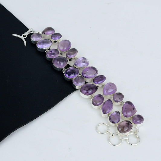Purple Amethyst Gemstone Bracelet