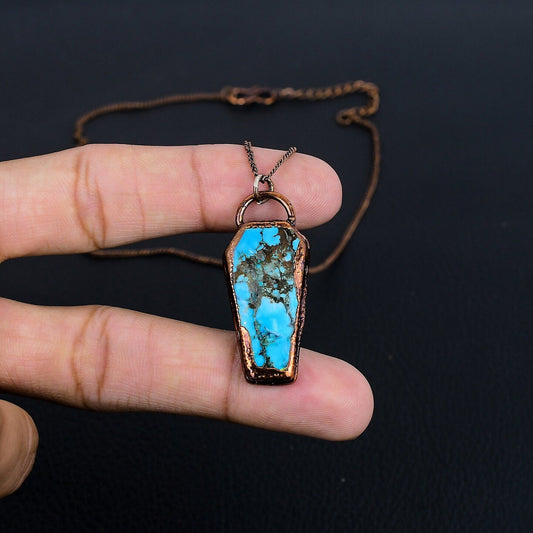 Turquoise Coffin Gemstone Pendant