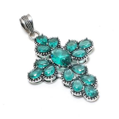 Aqua Apatite Gemstone Pendant