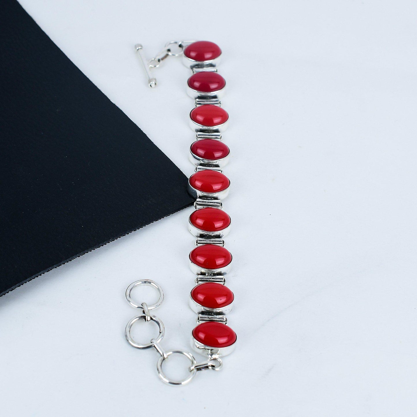 Red Coral Gemstone Bracelet