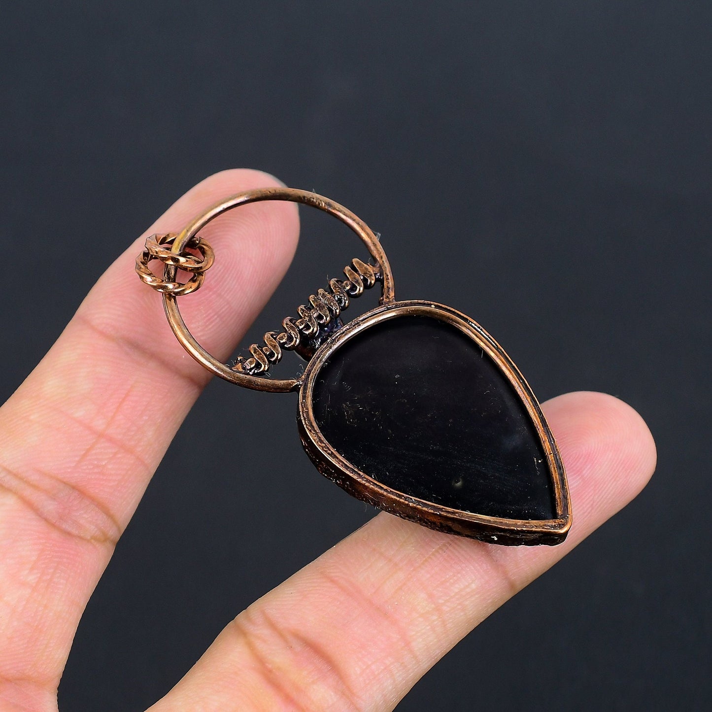 Black Obsidian Gemstone Pendant