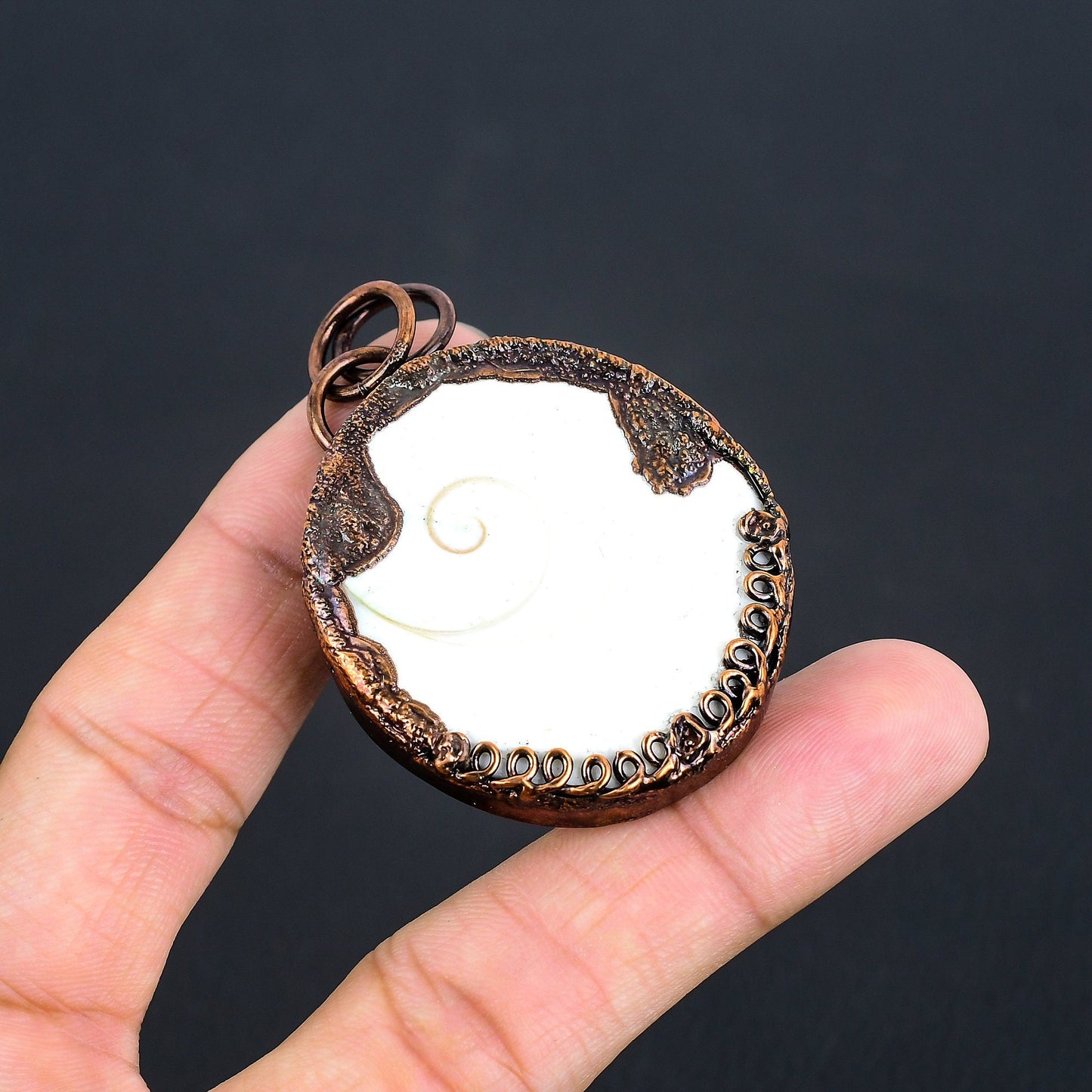 White Shiva Eye Gemstone Pendant