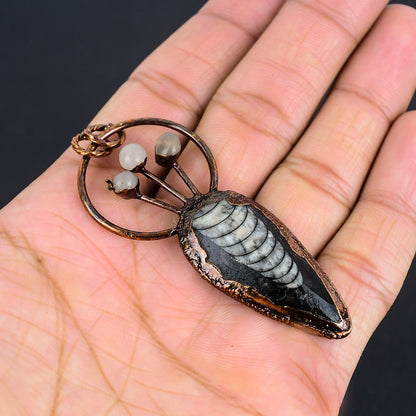 Black Orthoceras Gemstone Pendant