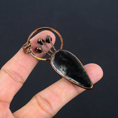Black Orthoceras Gemstone Pendant