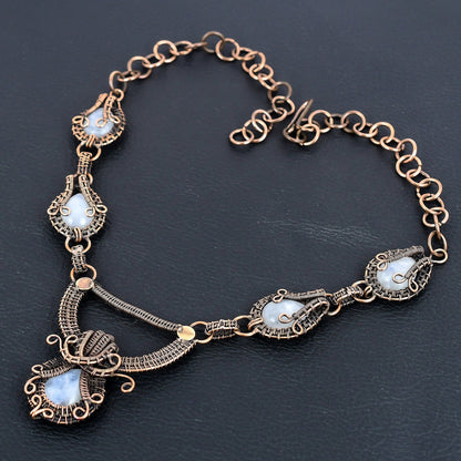 White Moonstone Gemstone Necklace