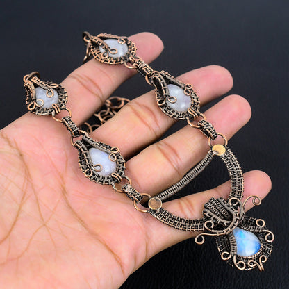 White Moonstone Gemstone Necklace