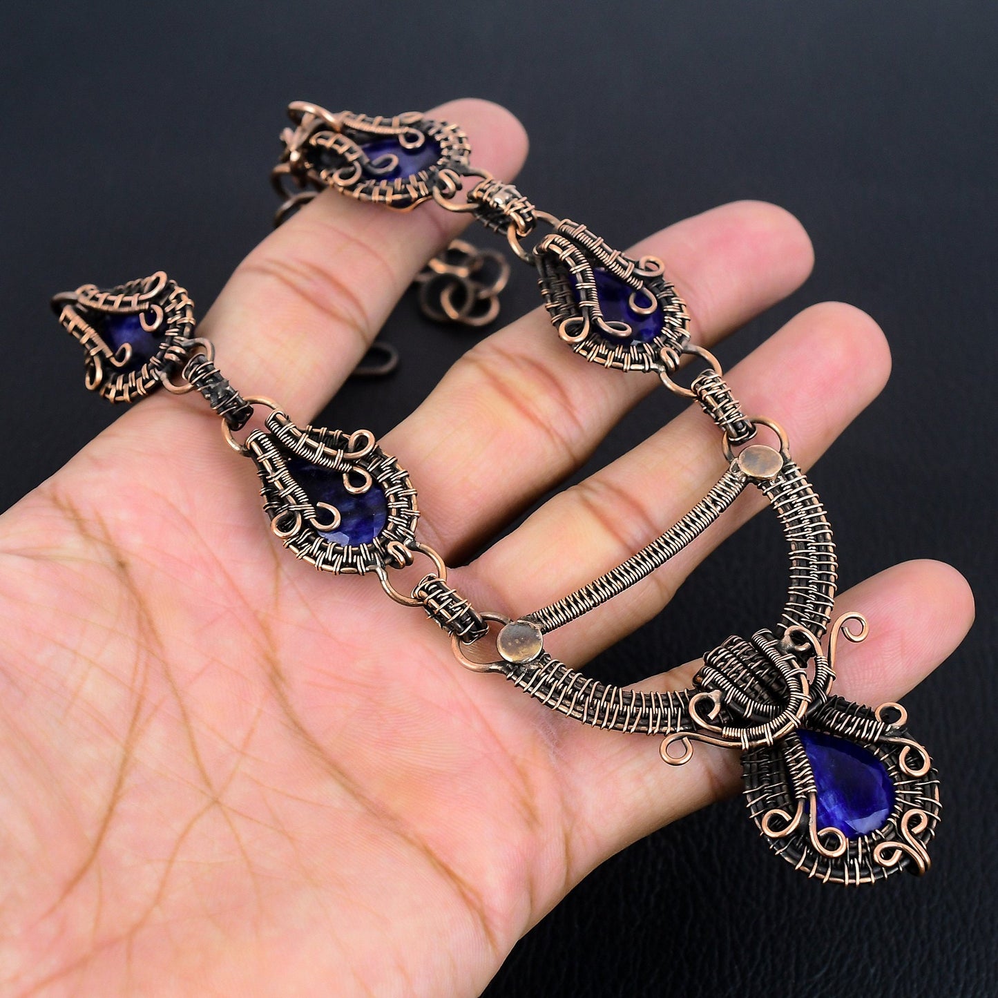 Blue Sapphire Gemstone Necklace