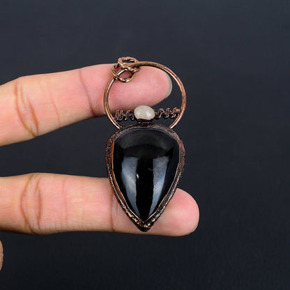 Black Obsidian Gemstone Pendant