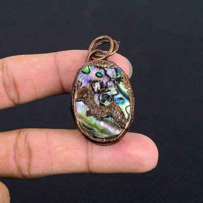Rainbow Abalone Gemstone Pendant