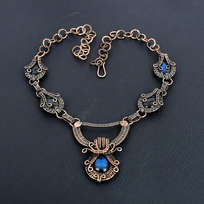 Blue-Green Labradorite Gemstone Necklace