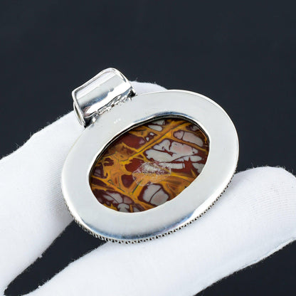 Red Mookaite Sterling Silver Pendant