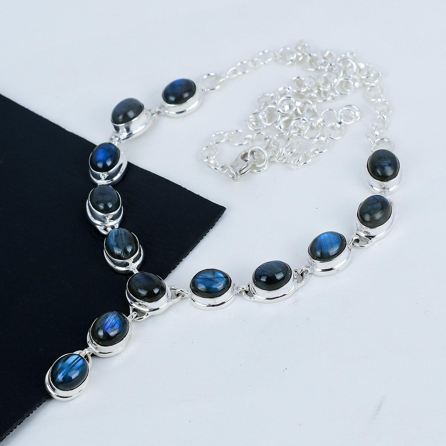 Blue Labradorite Gemstone Necklace