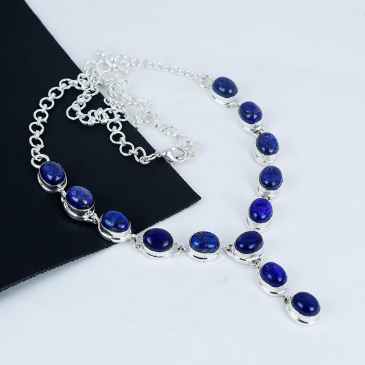Blue Lapis Lazuli Gemstone Necklace