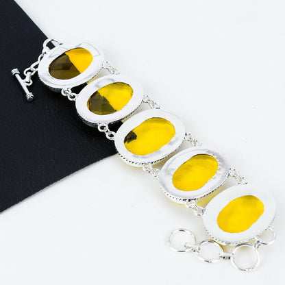 Yellow Citrine Gemstone Bracelet