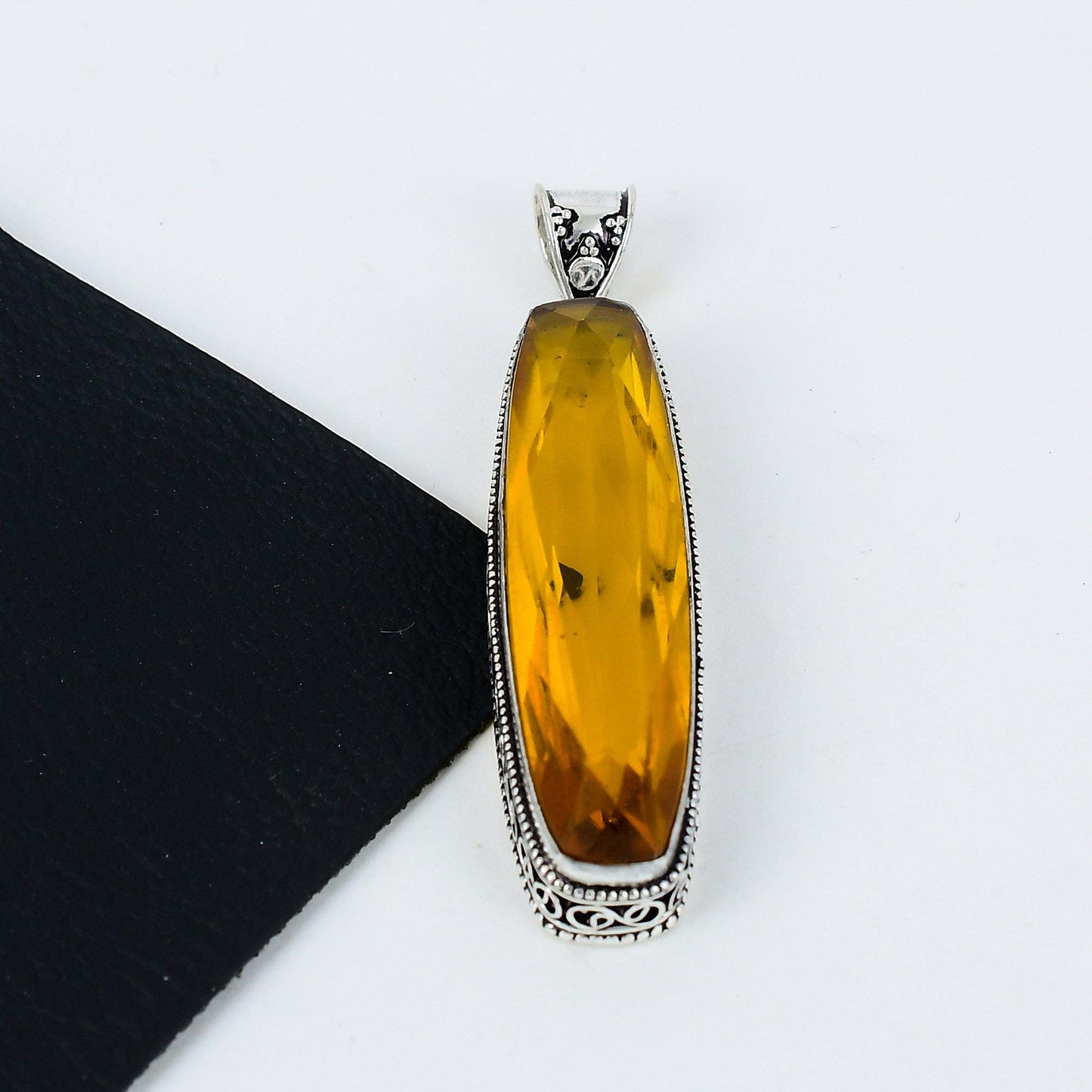 Yellow Citrine Gemstone Pendant