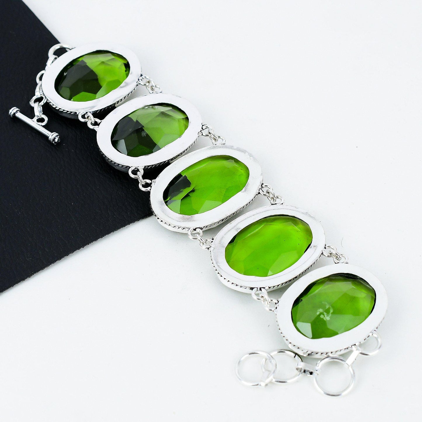 Peridot Green Gemstone Bracelet