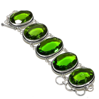 Peridot Green Gemstone Bracelet