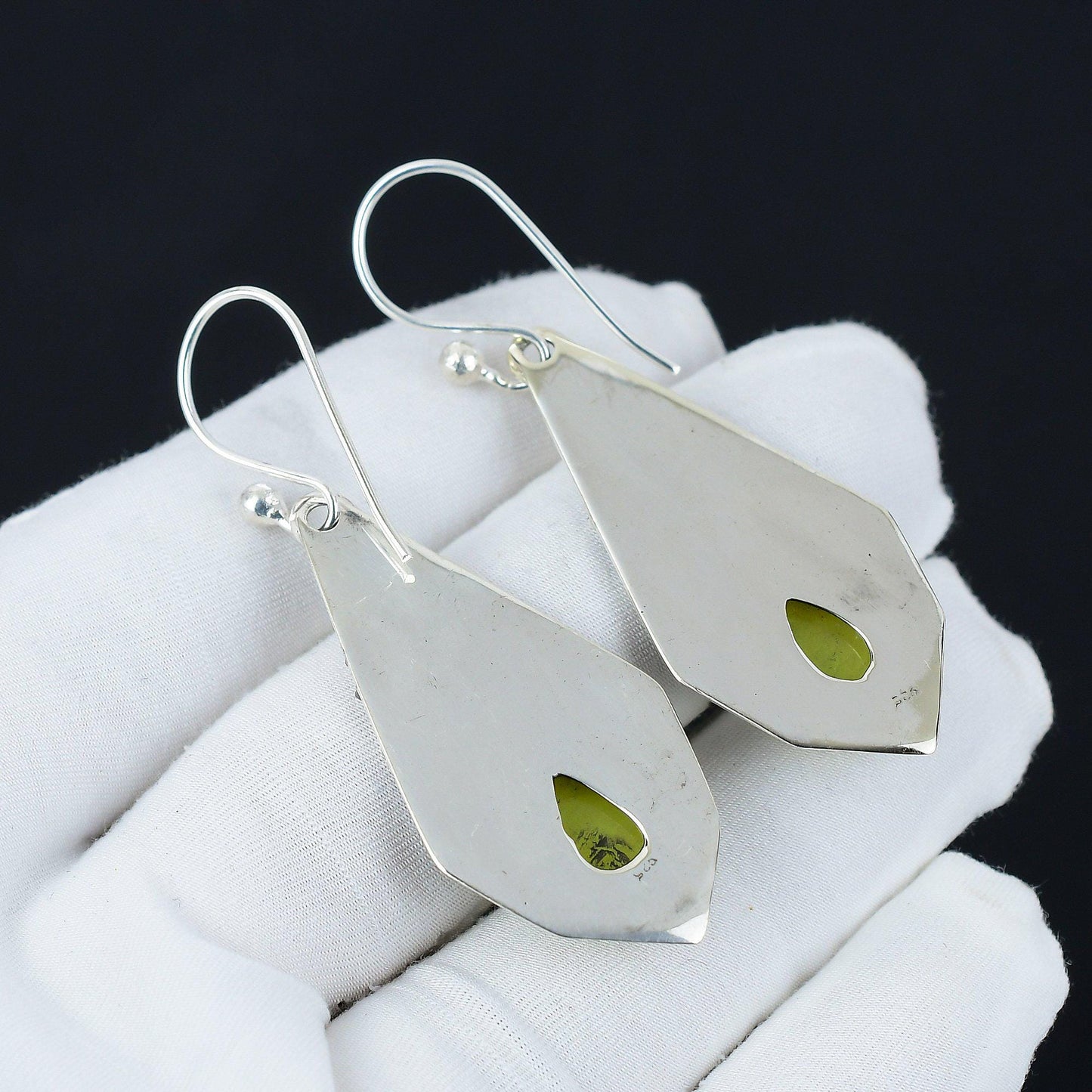 Yellow Fire Opal Gemstone Earrings