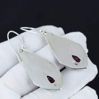 Red Kashmir Ruby Statement Earrings