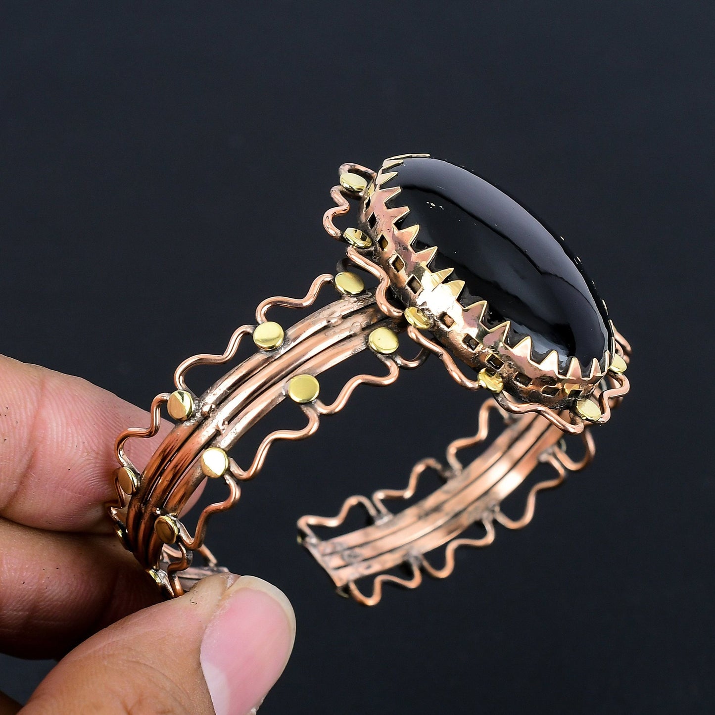 Black Obsidian Gemstone Bangle