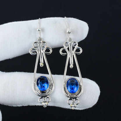 Swiss Blue Topaz Sterling Silver Earrings