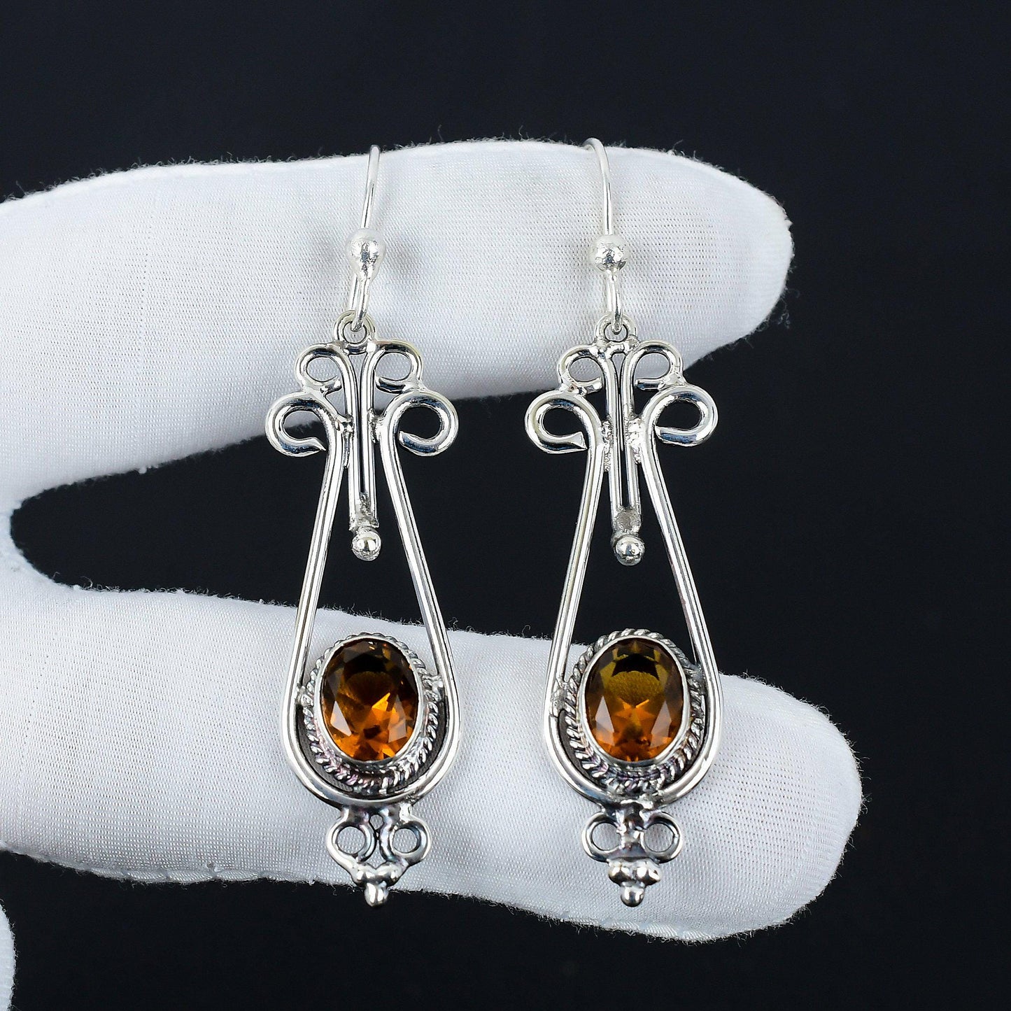 Honey Topaz Gemstone Earrings