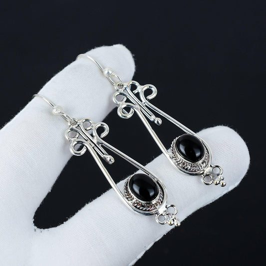 Black Onyx Gemstone Earrings
