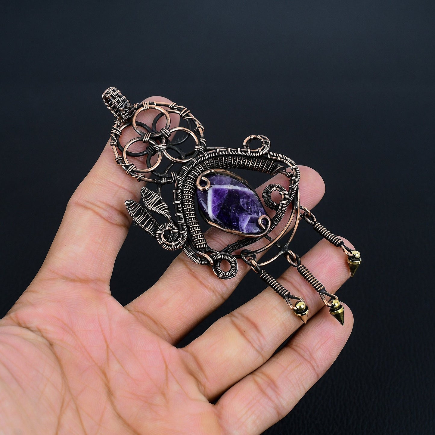 Purple Amethyst Gemstone Pendant