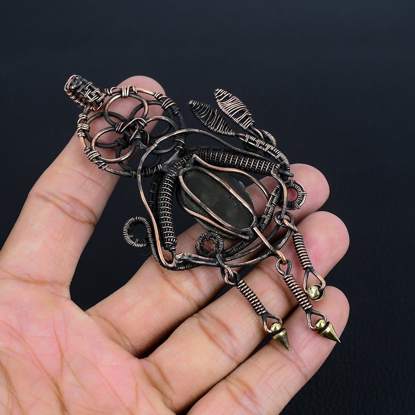 Golden Pyrite Gemstone Pendant