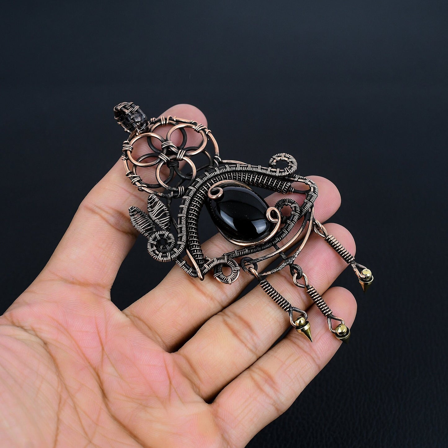 Black Onyx Gemstone Pendant