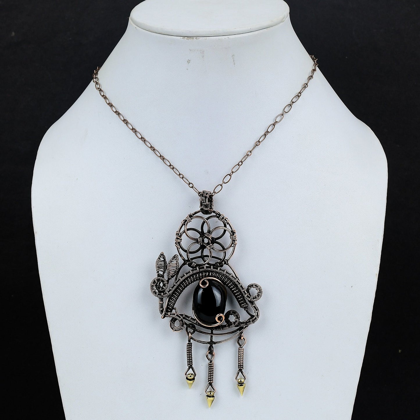 Black Onyx Gemstone Pendant