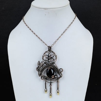 Black Onyx Gemstone Pendant