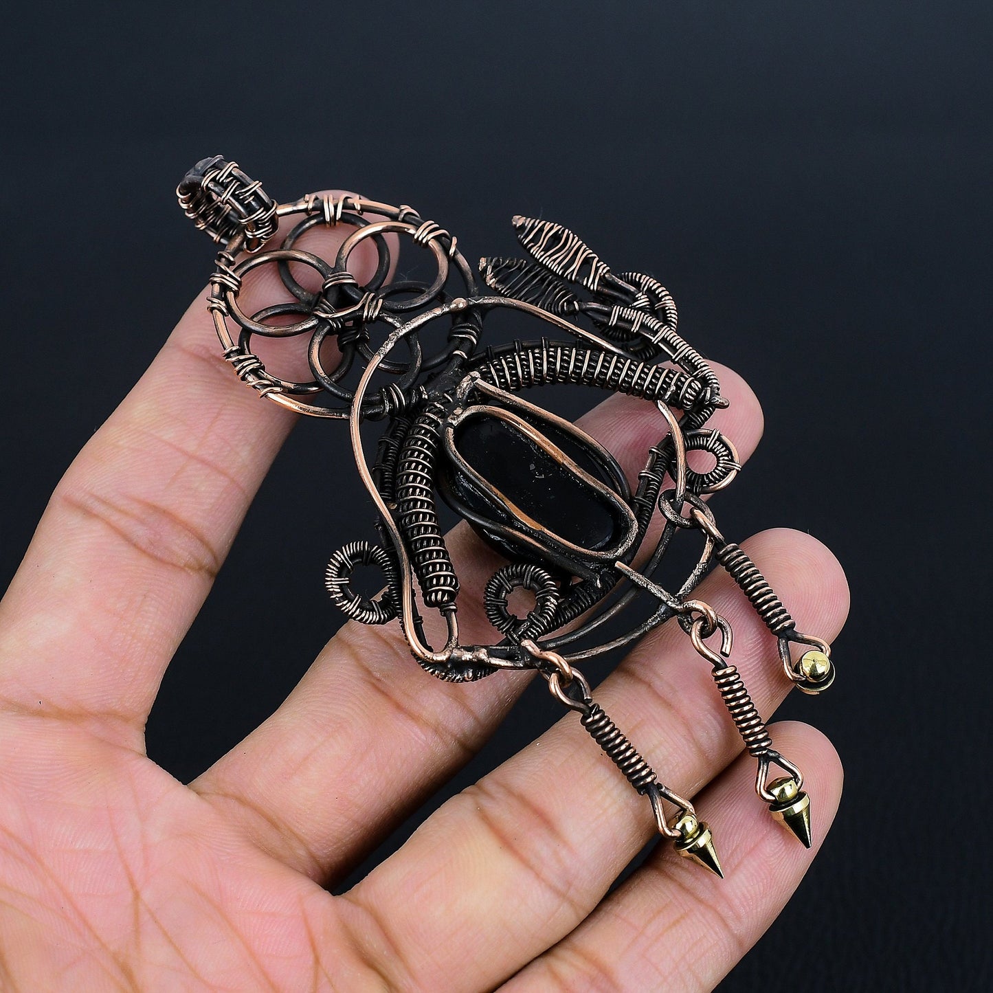 Black Onyx Gemstone Pendant