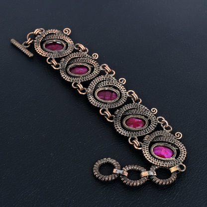 Red Ruby Gemstone Bracelet