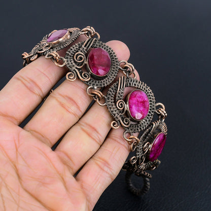 Red Ruby Gemstone Bracelet