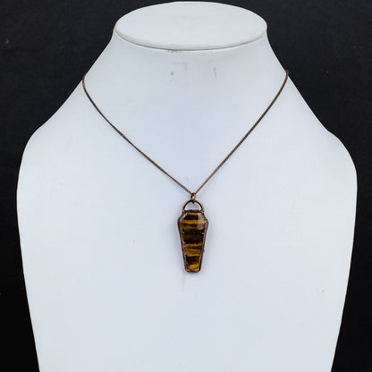 Golden Brown Tiger Eye Gemstone Pendant