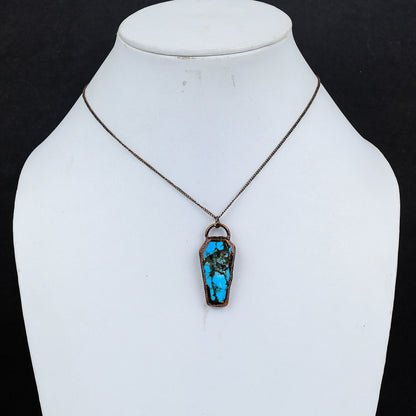 Turquoise Coffin Gemstone Pendant