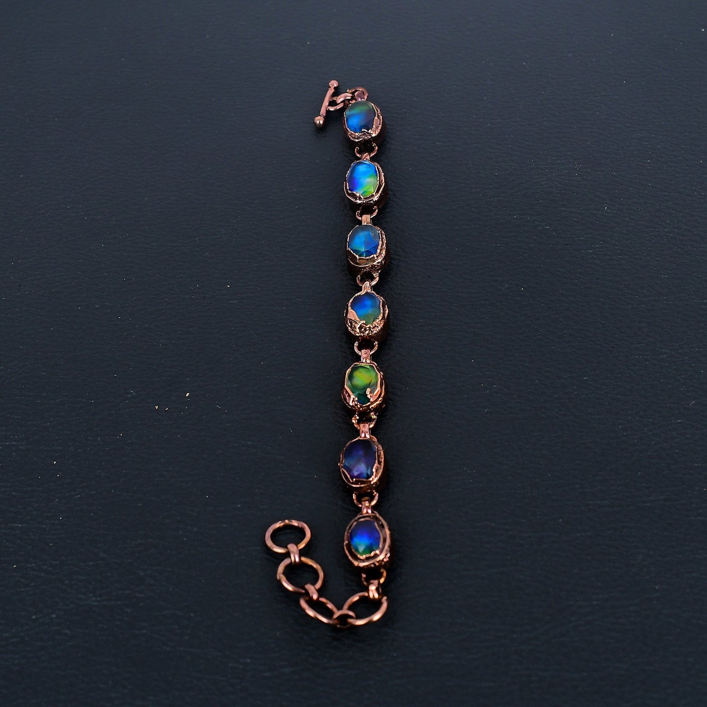 Rainbow Ammolite Gemstone Bracelet