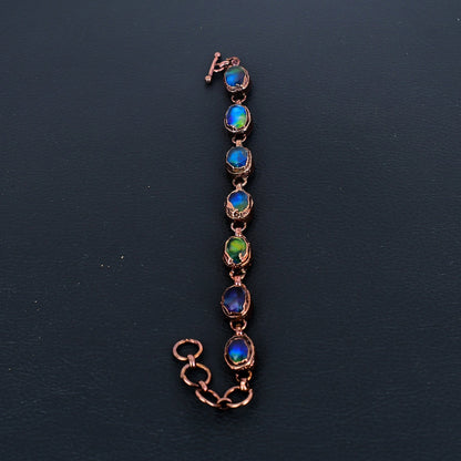 Rainbow Ammolite Gemstone Bracelet