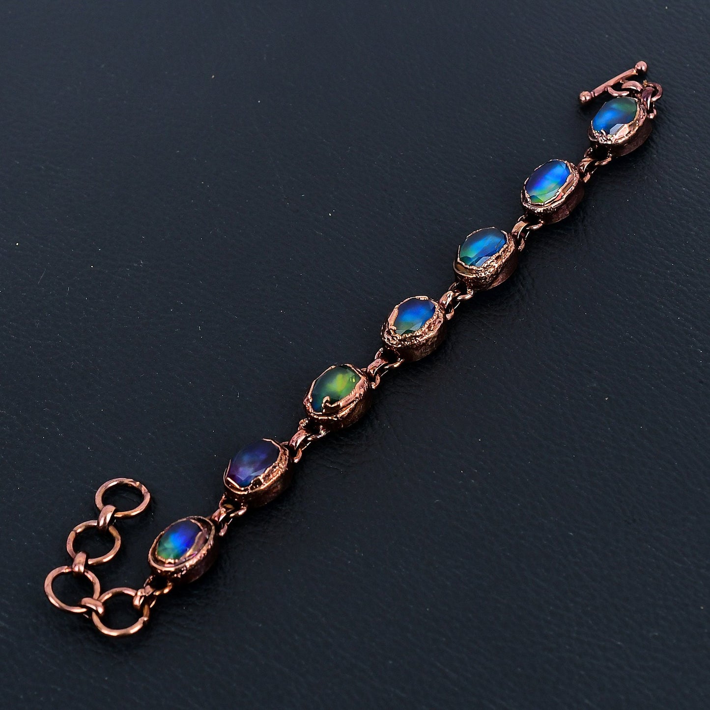 Rainbow Ammolite Gemstone Bracelet