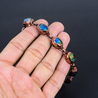 Rainbow Ammolite Gemstone Bracelet