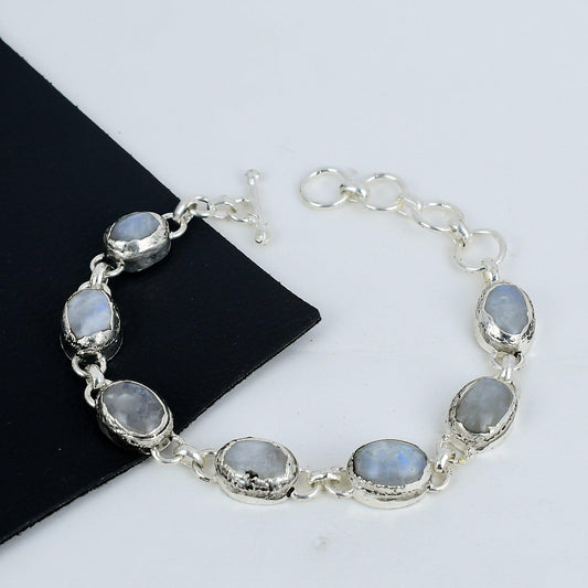 Blue Moonstone Gemstone Bracelet