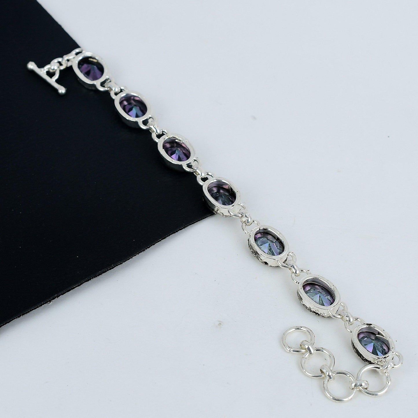 Rainbow Mystic Topaz Gemstone Bracelet