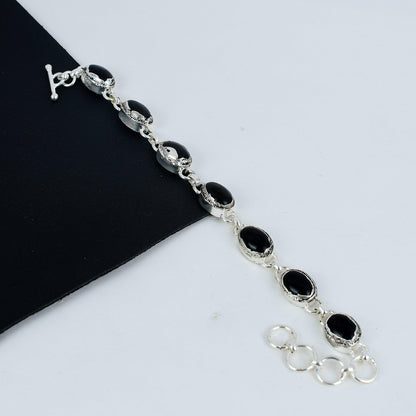 Black Onyx Gemstone Bracelet