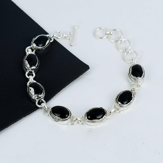 Black Onyx Gemstone Bracelet