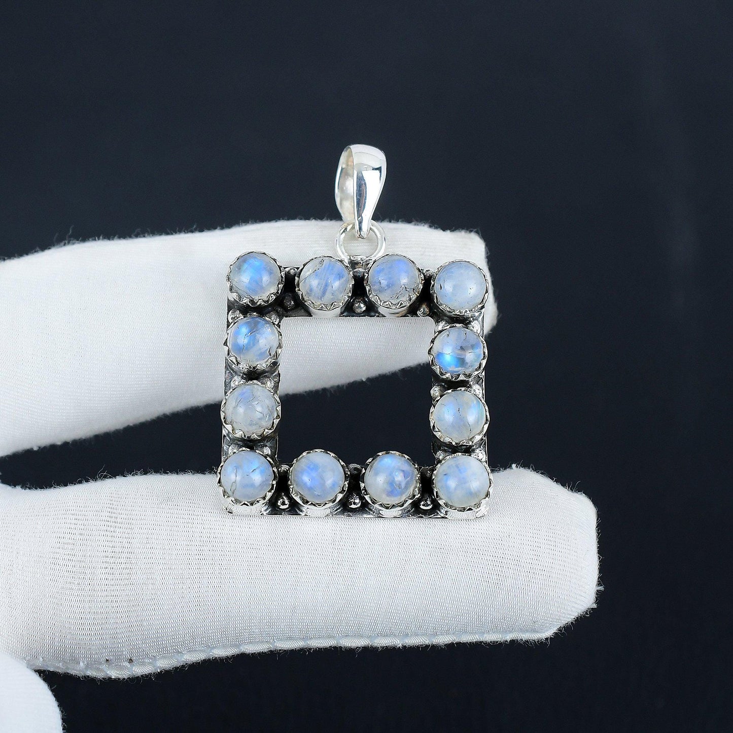 Rainbow Moonstone Gemstone Pendant