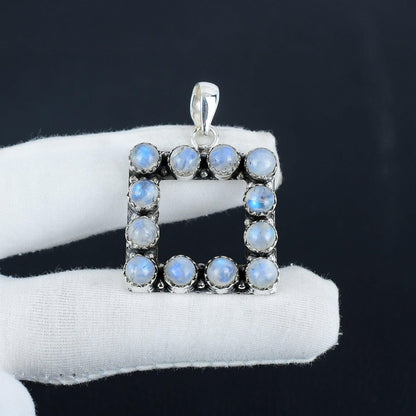 Rainbow Moonstone Gemstone Pendant